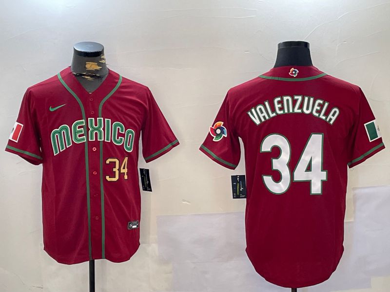 Men Los Angeles Dodgers #34 Valenzuela Red Game 2024 Nike MLB Jersey style 10293->los angeles dodgers->MLB Jersey